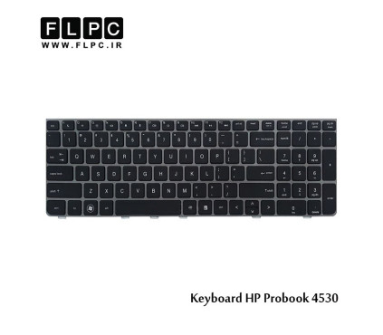کیبرد لپ تاپ اچ پی HP Laptop Keyboard ProBook 4530 مشکی-بافریم نوک مدادی