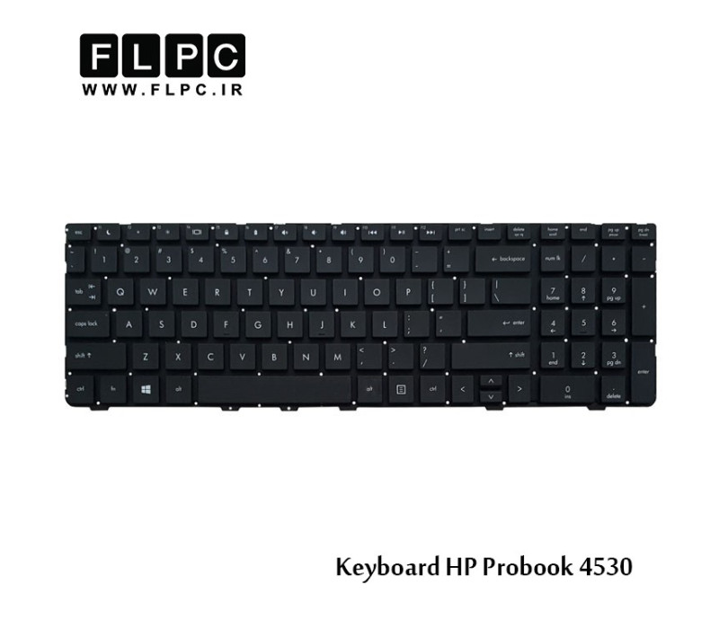 کیبورد لپ تاپ اچ پی HP Laptop Keyboard ProBook 4530 مشکی-اینتر کوچک-بدون فریم