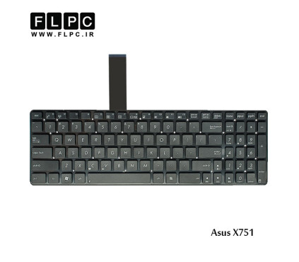 کیبورد لپ تاپ ایسوس Asus Laptop keyboard X751 مشکی-اینتر کوچک-بدون فریم
