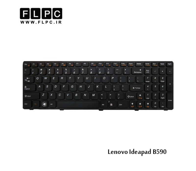 کیبورد لپ تاپ لنوو B590 مشکی-با فریم Lenovo IdeaPad B590 laptop keyboard