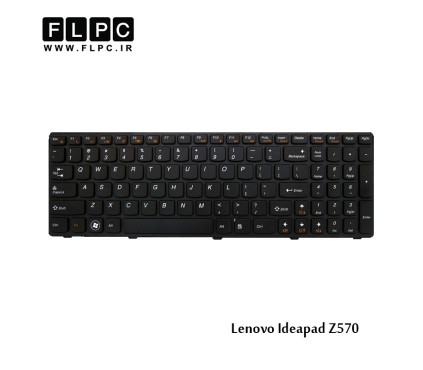 کیبورد لپ تاپ لنوو Z570 مشکی-با فریم Lenovo IdeaPad Z570 laptop keyboard