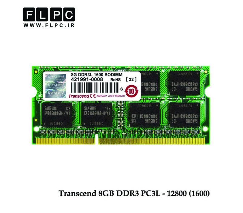 رم لپ تاپ Ram Transcend 8GB DDR3L 1600