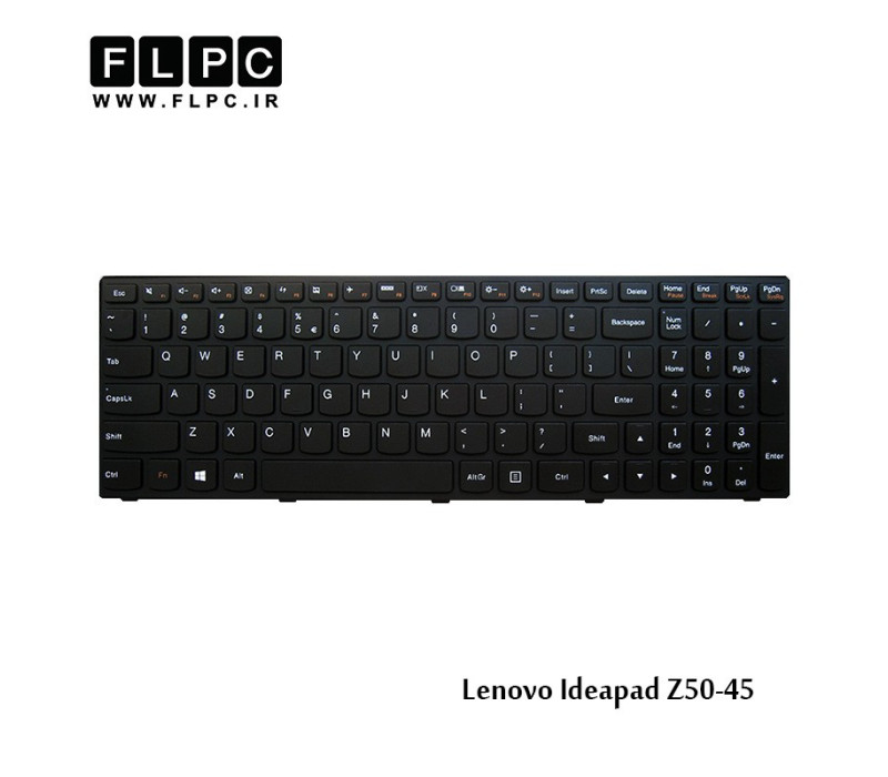 کیبورد لپ تاپ لنوو Lenovo Laptop Keyboard Ideapad Z50-45 مشکی-بافریم-بدون بک لایت