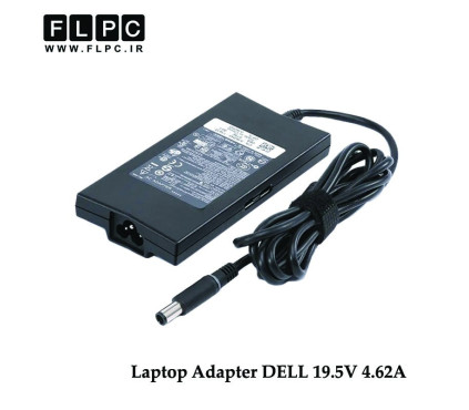 آداپتور دل 19.5 ولت 4.62 آمپر 90 وات اسلیم Dell 19.5V 4.62A 90W Laptop Slim AC Adaptor