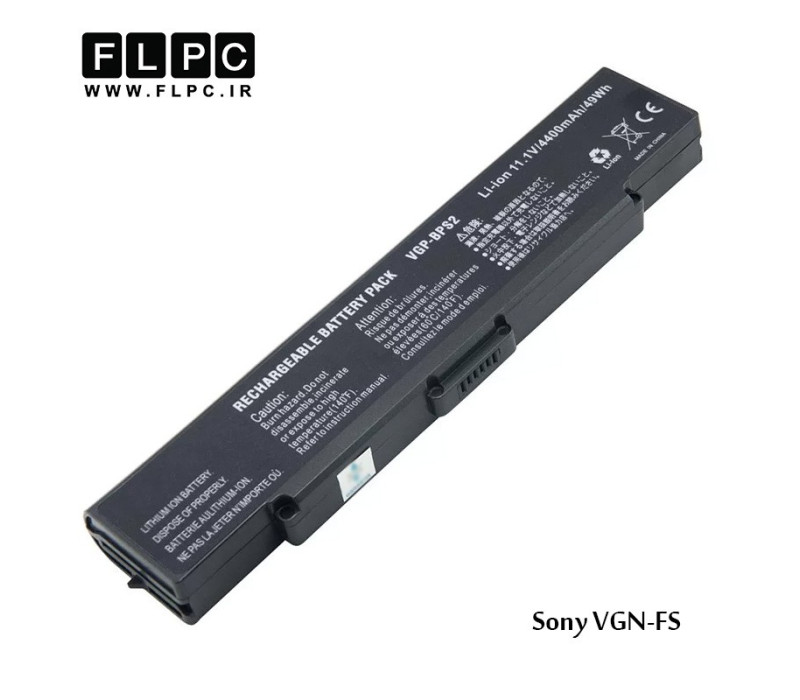 باطری لپ تاپ سونی Sony Laptop Battery VGN-FS -6cell مشکی