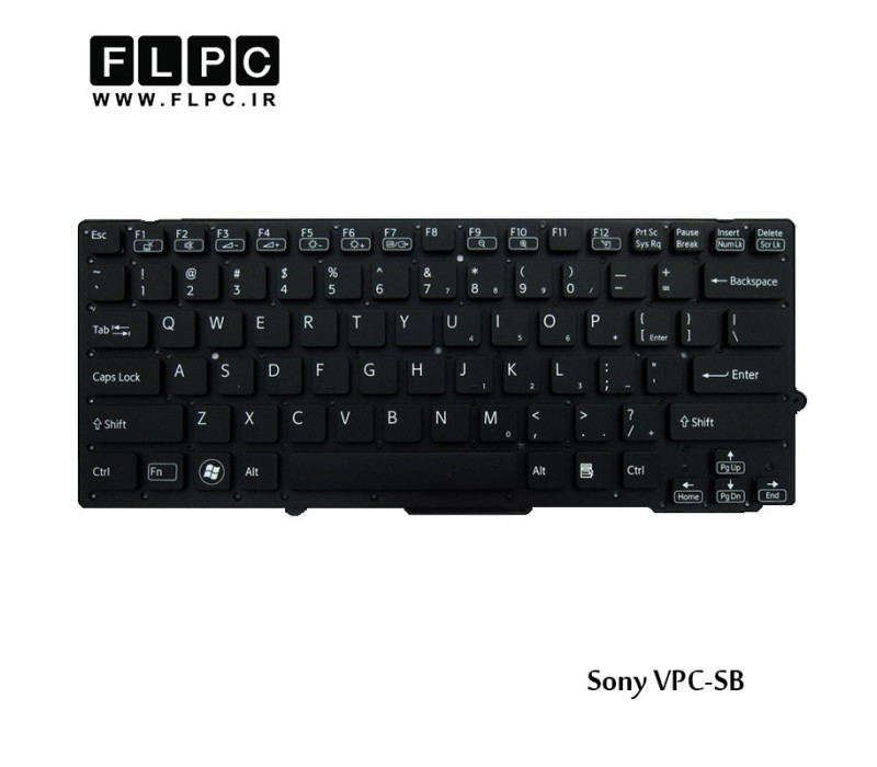 کیبورد لپ تاپ سونی VPC-SB مشکی اینتر کوچک بدون فریم / Sony Laptop Keyboard VPC-SB Black Without frame