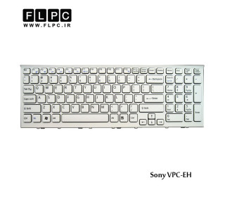 کیبورد لپ تاپ سونی Sony VPC-EH Laptop Keyboard سفید-بافریم