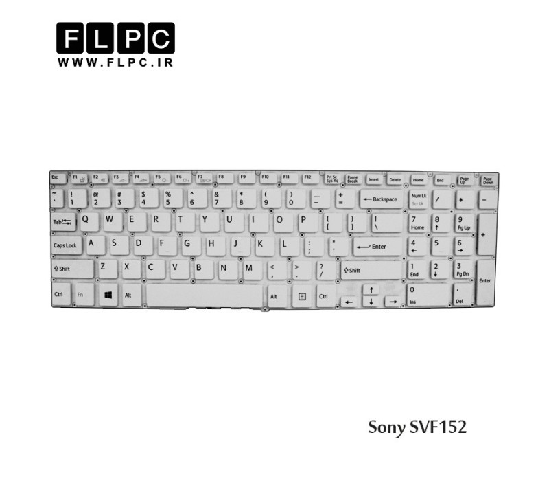 Keyboard Laptop White Sony SVF15 کیبرد-کی برد لپ تاپ سونی سفید