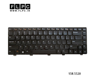 کیبورد لپ تاپ دل 5520 مشکی-بافریم Dell Inspiron 5520 Laptop Keyboard