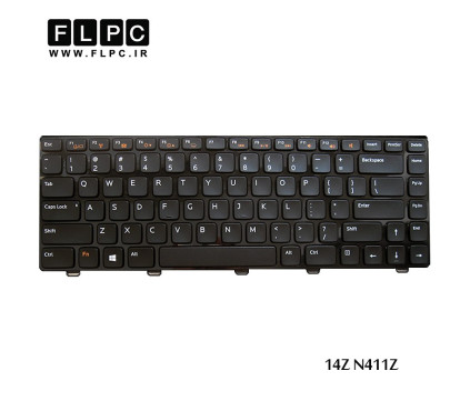 کیبورد لپ تاپ دل N411Z مشکی-بافریم Dell Inspiron N411Z Laptop Keyboard