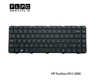 کیبورد لپ تاپ اچ پی HP Pavilion DV5-2000 Laptop Keyboard مشکی-اینتر کوچک-بدون فریم