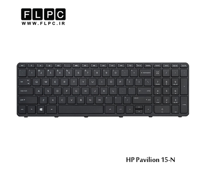 کیبورد لپ تاپ اچ پی 15-N مشکی-اینتر کوچک-بافریم HP Pavilion 15-N Laptop Keyboard