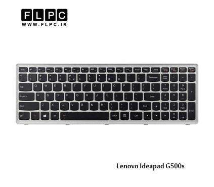 کیبورد لپ تاپ لنوو Lenovo laptop keyboard IdeaPad G500s مشکی-با فریم نقره ای