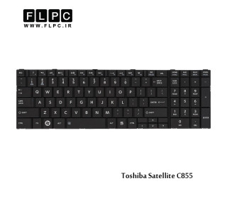 کیبورد لپ تاپ توشیبا Toshiba Satellite C855 Laptop Keyboard مشکی-بافریم
