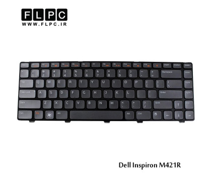 کیبورد لپ تاپ دل M421R مشکی-بافریم Dell Inspiron M421R Laptop Keyboard