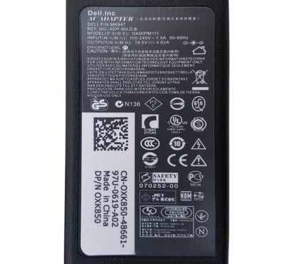 آداپتور لپ تاپ دل Dell 19.5V 4.62A New Org _7.4*5.0