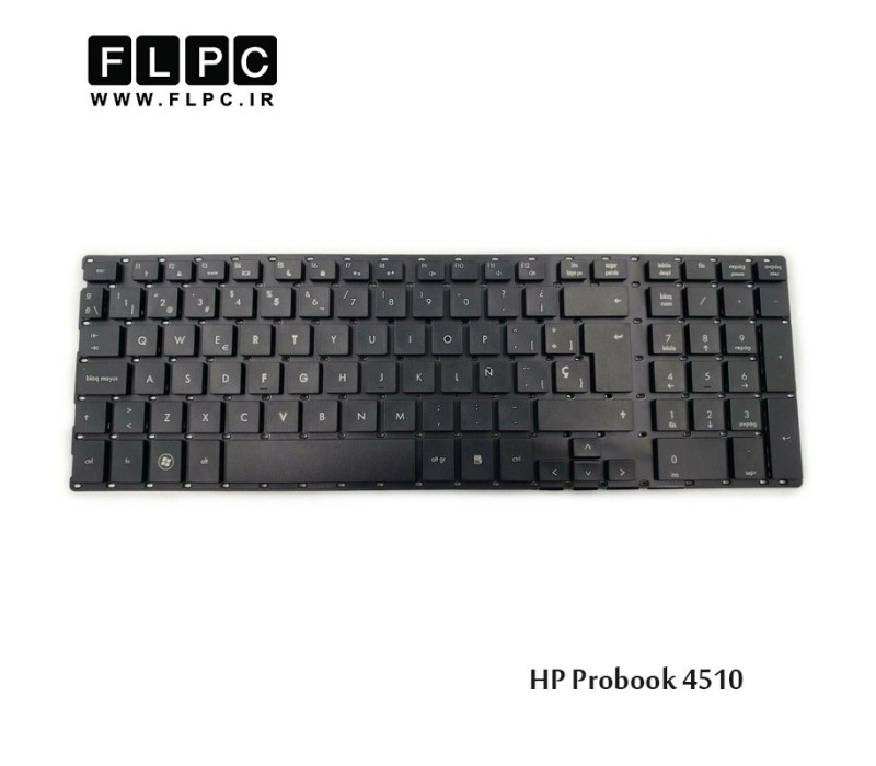کیبورد لپ تاپ اچ پی HP Laptop Keyboard Probook 4510 مشکی- اینتر بزرگ- بدون فریم