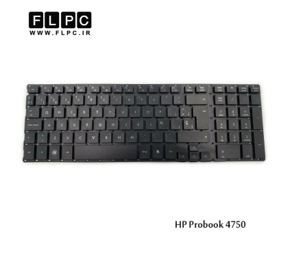کیبورد لپ تاپ اچ پی HP laptop keyboard Probook 4750s مشکی- اینتربزرگ- بدون فریم