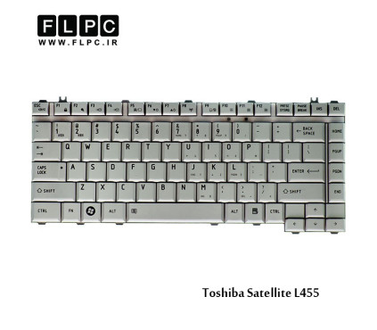 کیبورد لپ تاپ توشیبا Toshiba Laptop Keyboard Satellite L455 سفید