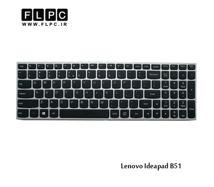 کیبورد لپ تاپ لنوو Lenovo Laptop Keyboard Ideapad B51 مشکی-بافریم نقره ای