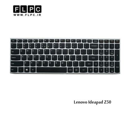 کیبورد لپ تاپ لنوو Lenovo Laptop Keyboard Ideapad Z50 مشکی-بافریم نقره ای