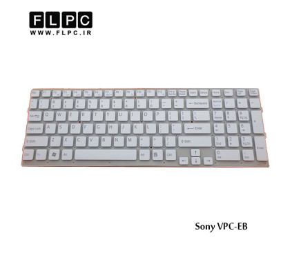 کیبورد لپ تاپ سونی Sony Laptop Keyboard VPC-EB سفید-اینتر کوچک-بدون فریم