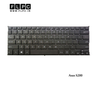 کیبورد لپ تاپ ایسوس Asus S200 Laptop Keyboard مشکی-اینتر کوچک-بدون فریم