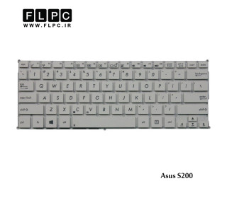 کیبورد لپ تاپ ایسوس Asus Laptop Keyboard S200 سفید-اینتر کوچک-بدون فریم