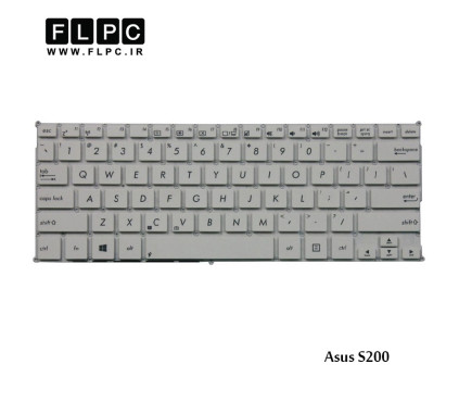 کیبورد لپ تاپ ایسوس Asus Laptop Keyboard S200 سفید-اینتر کوچک-بدون فریم