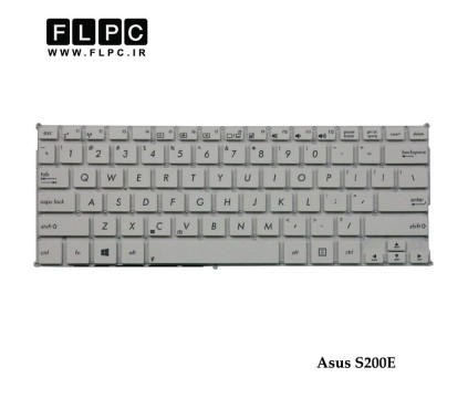 کیبورد لپ تاپ ایسوس Asus Laptop Keyboard S200E سفید-اینتر کوچک-بدون فریم