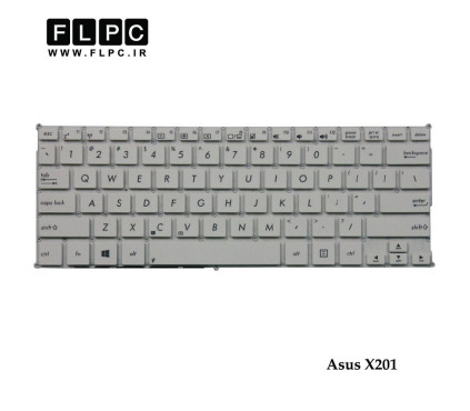 کیبورد لپ تاپ ایسوس Asus Laptop Keyboard X201 سفید-اینتر کوچک-بدون فریم
