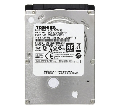 هارد لپ تاپ 320 گیگا بایتی توشیبا ساتا 2.5 اینچ ریفر  Toshiba 320GB 2.5 SATA Refurbished Laptop HDD