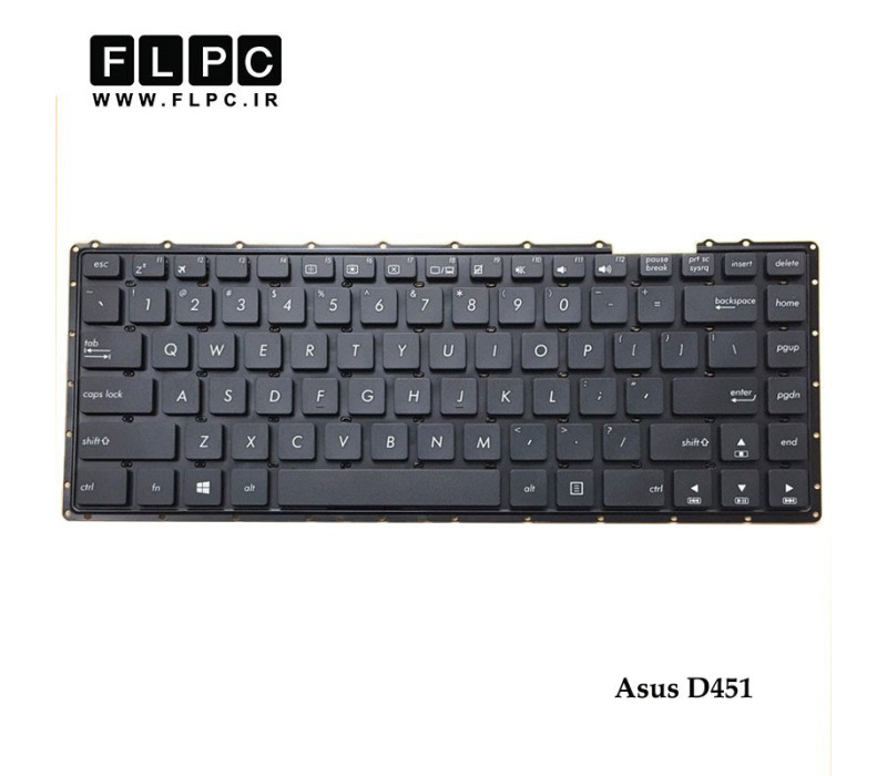 کیبورد لپ تاپ ایسوس Asus Laptop Keyboard D451 مشکی-اینتر کوچک-بدون فریم