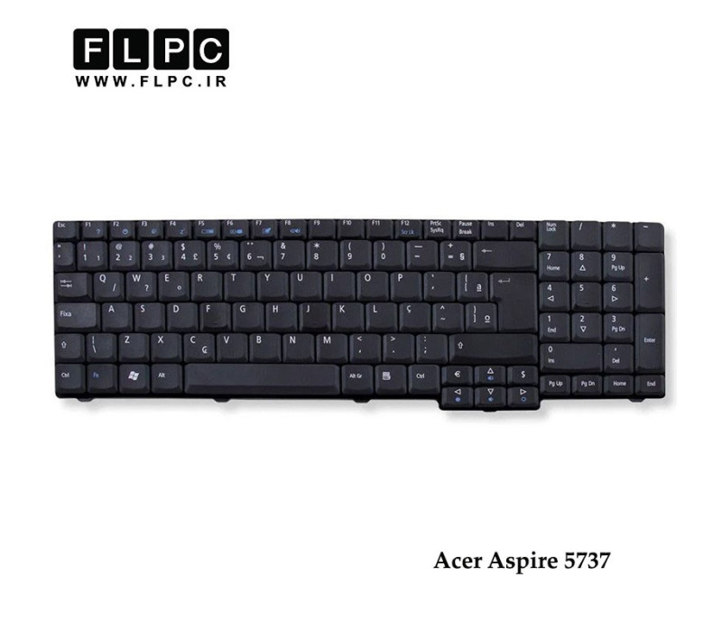 کیبورد لپ تاپ ایسر Acer Laptop Keyboard Aspire 5737 مشکی-فلت کوتاه