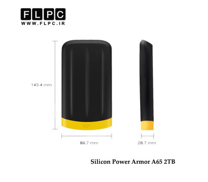 هارد اکسترنال سیلیکون پاور 2 ترابایت/Silicon Power Armor A65 External Hard Drive 2TB