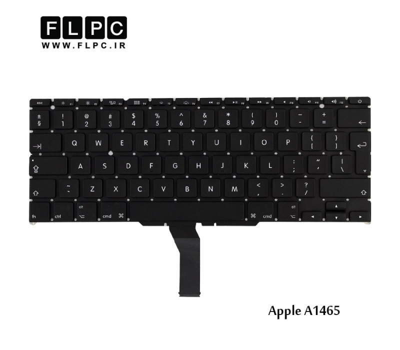کیبورد لپ تاپ اپل Apple Laptop Keyboard A1465 مشکی-اینتر کوچک