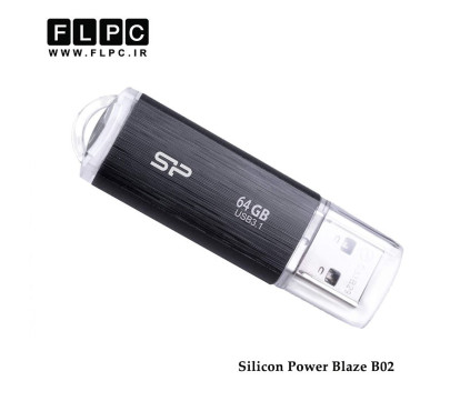 فلش مموری مدل Blaze B02  سیلیکون پاور 64 گیگابایت// Silicon Power Blaze B02 Flash Memory 64GB