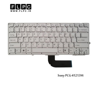 کیبورد لپ تاپ سونی Sony Laptop Keyboard PCG-41213M نقره ای-اینتر کوچک-بدون فریم