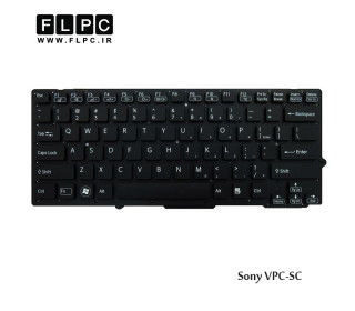 کیبورد لپ تاپ سونی Sony Laptop Keyboard VPC-SC مشکی-اینتر کوچک-بدون فریم