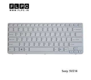 کیبورد لپ تاپ سونی Sony Laptop Keyboard SVE14 سفید-بافریم