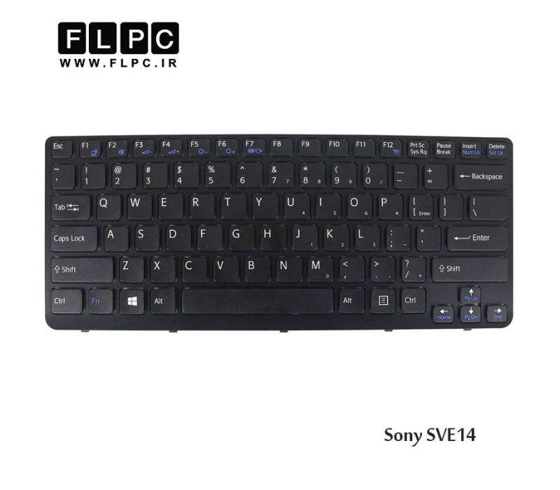کیبورد لپ تاپ سونی Sony Laptop Keyboard SVE14 مشکی-بافریم