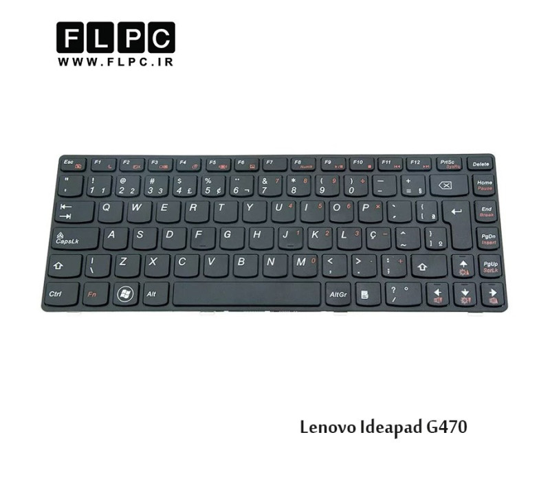 کیبورد لپ تاپ لنوو Lenovo Laptop Keyboard IdeaPad G470 مشکی-بافریم