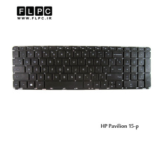 کیبورد لپ تاپ اچ پی HP Laptop Keyboard Pavilion 15-p مشکی- اینترکوچک- بدون فریم