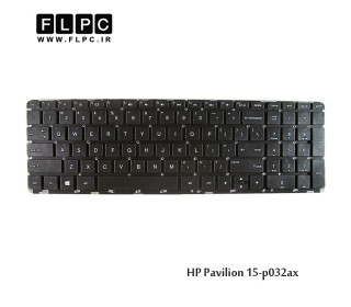 کیبورد لپ تاپ اچ پی HP Laptop Keyboard Pavilion 15-p032ax مشکی- اینترکوچک- بدون فریم