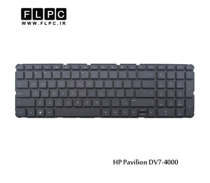 کیبورد لپ تاپ اچ پی HP Laptop Keyboard Pavilion DV7-4000 مشکی- بدون فریم