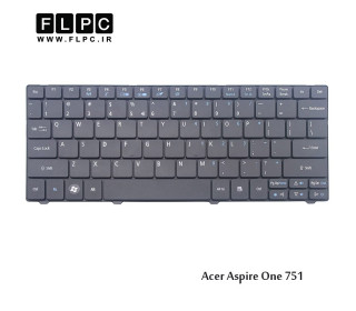 کیبورد لپ تاپ ایسر Acer Aspire One 751 Laptop Keyboard مشکی