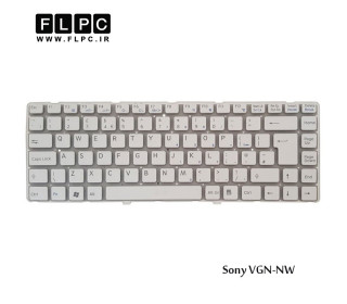 کیبورد لپ تاپ سونی Sony Laptop Keyboard VGN-NW سفید-اینتر بزرگ-بدون فریم
