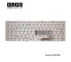 کیبورد لپ تاپ سونی Sony Laptop Keyboard VGN-NW سفید-اینتر بزرگ-بدون فریم