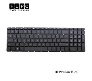 کیبورد لپ تاپ اچ پی HP Laptop Keyboard Pavilion 15-AC مشکی-اینتر کوچک-بدون فریم