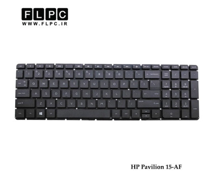 کیبورد لپ تاپ اچ پی HP Laptop Keyboard Pavilion 15-AF مشکی-اینتر کوچک-بدون فریم